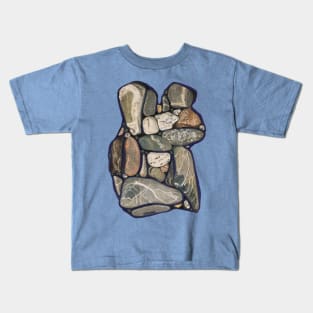 Safely On Your Shoulder Rock Art Kids T-Shirt